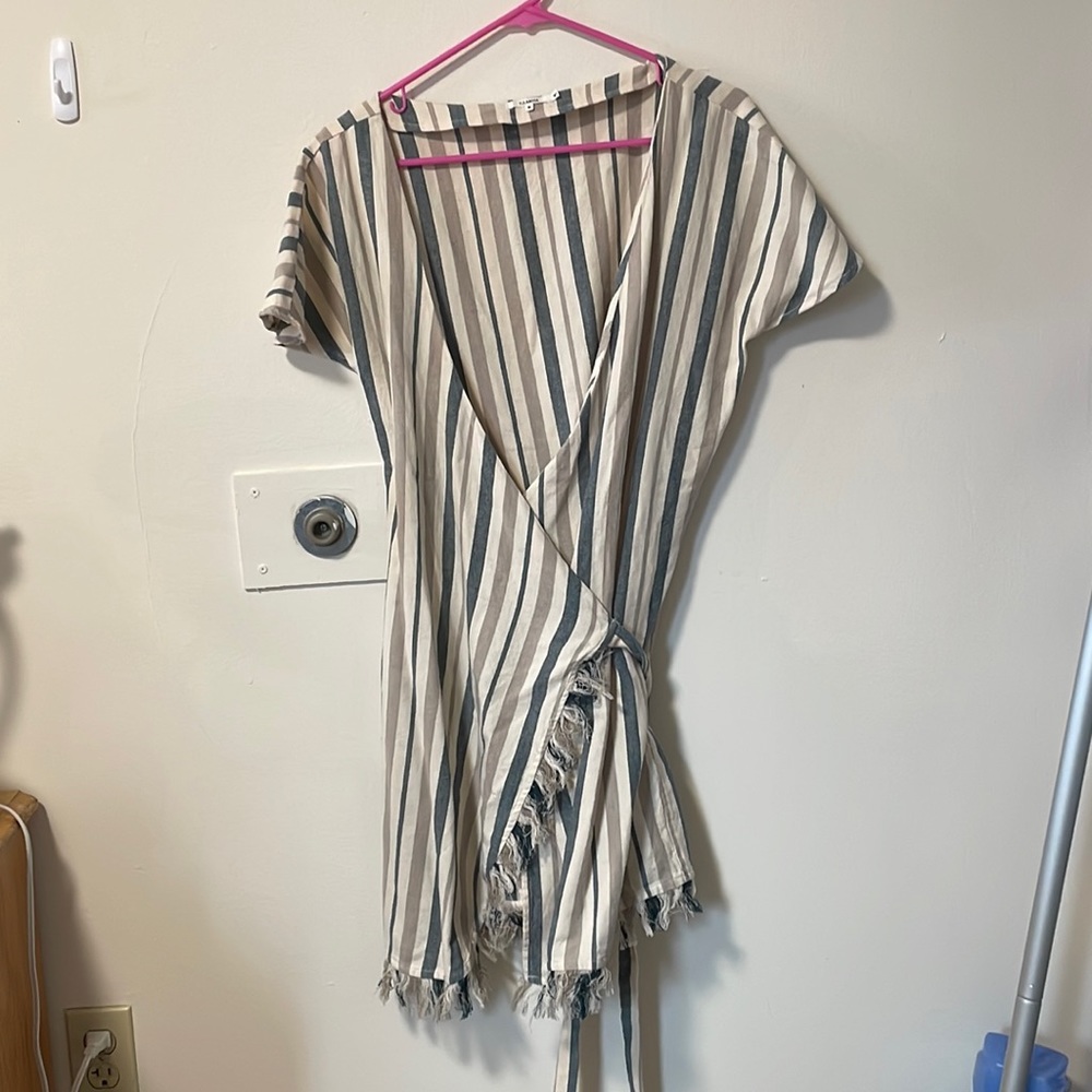 Womens Tularosa Wrapped Striped Dress
